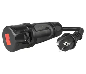 Green Cell adaptér CEE 16A 400V 5P na 230V Schuko červený / Adaptér