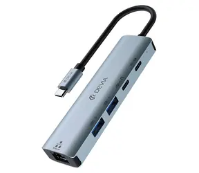 Devia Leopard Series EC701 tmavě šedá / USB-C hub / 5v1