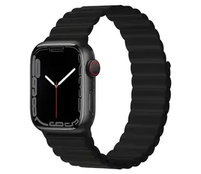 Devia Deluxe Sport 3 44/45/46mm černá / Řemínek pro Apple Watch / Silikonový / Magnetické uchycení