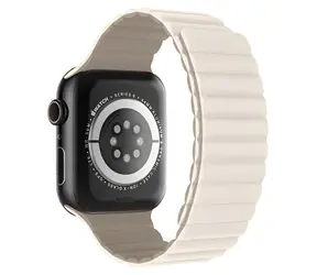 Devia Nature Silicone Magnetic Stardust White / Řemínek pro Apple Watch / 40/41/42mm