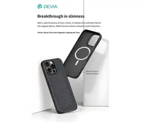 Devia Kevlar Magnetic iPhone 16 Pro černá / Ochranný kryt / Ultratenký / Odolný proti nárazu
