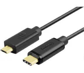Unitek Y-C473BK černá / Kabel / USB-C - Micro-USB / 1 m