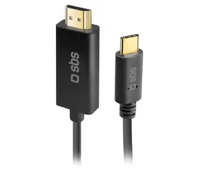 SBS kabel USB-C/HDMI černá / Kabel / USB-C na HDMI / 1,8 m