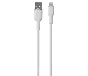 Puro Soft bílá / Datový kabel USB-A - Lightning / MFi / 12W / 1,5m