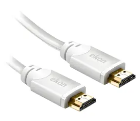 Ekon HDMI kabel v2.1 pozlacený bílý / HDMI kabel / 3 m