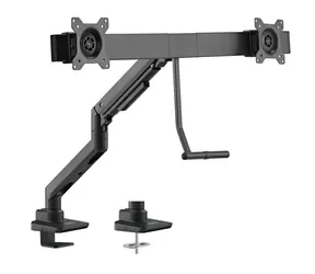 Goobay Office černá / Stolní držák pro dva monitory / 17-32" / VESA 75x75 a 100x100 mm / nosnost 2×9 kg