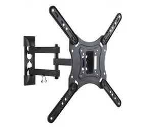 Sbox LCD-443 / Otočný nástěnný držák TV s náklonem / 23-55" / VESA 75x75-400x400 / nosnost 30 kg / černý