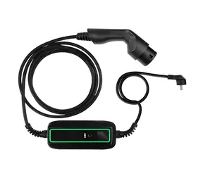 Green Cell Mobilní nabíječka EV Schuko-Typ 2 černá / Nabíječka / 3,6 kW / 6,5 m / IP66 / LCD displej
