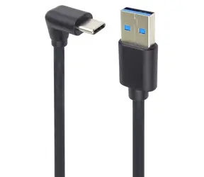 PremiumCord USB-C 90° - USB 3.0 A černý / Kabel / USB 3.0 / 2 m