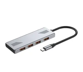 Gembird USB hub 4-portový USB-A / Hub / USB 3.2 Gen 2 / 10 Gbit/s / USB-C vstup
