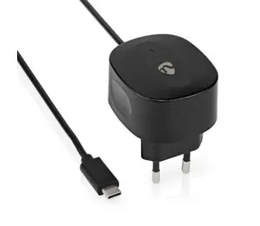 Nedis 15W černá / Síťová nabíječka / USB-C / 3 A / kabel USB-C 1,5 m