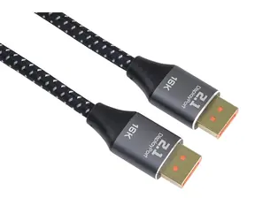 OEM DisplayPort 2.1 / Kabel / 16K 60Hz / kovové a zlacené konektory / 1,5 m