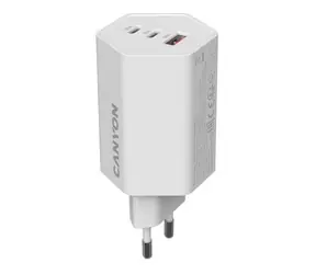 Canyon Hexagon 65 bílá / Nabíječka / 65W / 2x USB-C + 1x USB-A