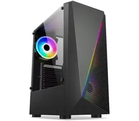 1stCOOL SHARK 2 černá / PC skříň / Middle Tower / Bez zdroje / USB 3.0 / RGB ventilátor / tvrzené sklo