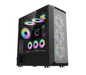 1stCOOL MiddleTower Wind Storm černá / PC skříň / Bez zdroje / 2x USB & 1x USB 3.0 / Tvrzené sklo