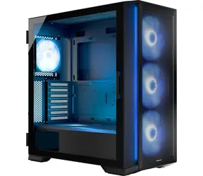 MODECOM Horizon Flow ARGB černá / Skříň / E-ATX / tvrzené sklo / 4x 140mm / 1x USB-C / bez zdroje
