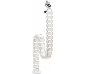 LogiLink KAB0093 bílá / Svislý organizátor kabelů / Upínací na stůl / 1347 x 129 mm / ABS