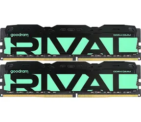 GOODRAM RIVAL Radiant Green / Operační paměť / 16 GB (2x8 GB) / DDR4 / 3200 MHz / CL16 / DIMM