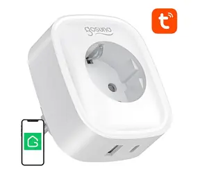 Gosund SP6 bílá / Chytrá zásuvka / 16A / USB-C 20W PD / Wi-Fi, Bluetooth / Tuya