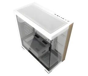 darkFlash DS900W bílá / ATX / bez ventilátorů / panoramatické sklo / USB-C / bez zdroje