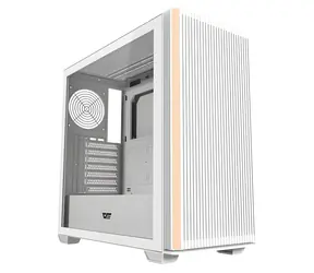 darkFlash DS900WS ATX bílá / Počítačová skříň / ATX / bez ventilátorů / tvrzené sklo / USB 3.0