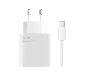 Xiaomi 120W HyperCharge Combo bílá / Nabíjecí adaptér + kabel USB-C / USB-A / 120 W