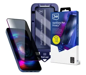 3mk HardGlass Max Privacy / Ochranné sklo / Tvrdost 9H / Soukromí od 28° / Apple iPhone 16 Pro, 17