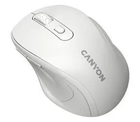 Canyon OnClick 20 bílá / Optická bezdrátová myš / tichá / 1600 dpi / 6 tlačítek / 2,4 GHz