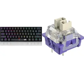 Redragon K630 DragonBorn černá / Herní klávesnice / mechanická / Outemu Red / RGB / USB / US / krytky A113 HP1 Panda