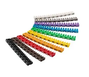 Goobay Označovací klipy na kabel s čísly / Označovací klipy / 10x10 ks / do O 2,5 mm