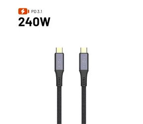 FIXED Media Cable černá / Kabel / USB-C/USB-C / PD 3.1 / 240W / USB4 Gen3 40Gbps / 8K60Hz