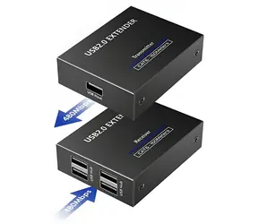 PremiumCord USB 2.0 extender 4-port / Extender / do 150 m / Cat5-5e-6