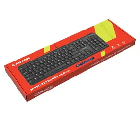 CANYON HKB-20 černá / Klávesnice / USB / 104 kláves / tichá / multimediální / CZ/SK layout
