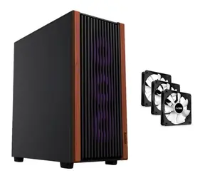 1stCOOL G6 Noble Wood Decor / Skříň / ATX / USB 3.0 / USB-C 3.0 / 3x ventilátor