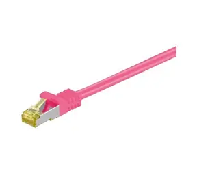 Goobay Patch kabel SFTP Cat.7 Magenta / Patch kabel / RJ-45 / 5 m / LSZH