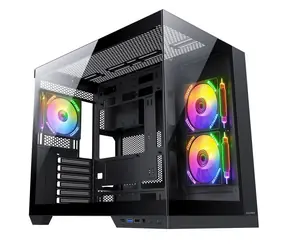 1stCOOL DREAMER černá / PC skříň / Mid Tower / USB 3.0 / USB-C / 3x 120mm ARGB fan
