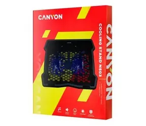 Canyon NS-03 černá / Chladicí podstavec pro notebook / 10-15.6" / 2x ventilátor / LED podsvícení