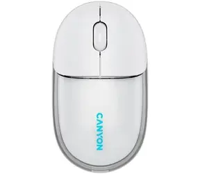Canyon OnClick 24 bílá / Bezdrátová optická myš / Bluetooth 5.1 + 2,4 GHz / 1200 dpi / akumulátor 500 mAh