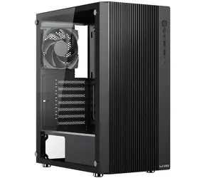1stCOOL GAMER 4 černá / PC skříň / Mid Tower / Bez zdroje / USB 3.0 / USB-C / průhledná bočnice