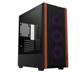 1stCOOL G6 Noble Wood Decor TS / PC skříň / ATX / 1x USB 3.0 + 1x USB-C / tvrzené sklo / bez ventilátorů