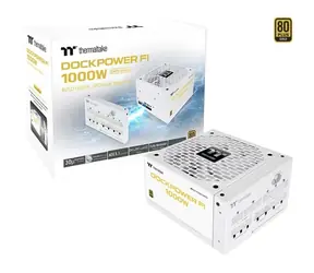 Thermaltake Dockpower FI 1000W Snow bílá / Zdroj / 80 PLUS Gold / modulární / 5x PCIe / 12pin GPU
