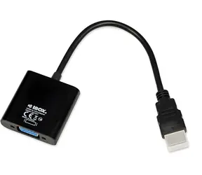 iBox IAHV01 černá / Adaptér HDMI na VGA / HDMI (M) - D-Sub VGA (F) / Full HD 1080p