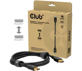 Club3D Kabel DisplayPort 2.1 na DisplayPort 2.1 černá / VESA DP80 / 8K240Hz / 10K60Hz / 2 m