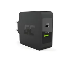 Green Cell / Nabíječka USB-C 45W / Power Delivery 3.0 / kabel USB-C + port USB-A