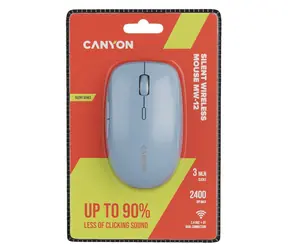 Canyon MW-12 šedá / Optická bezdrátová myš / 2v1 / tichá / 800-2400 DPI / 6 tlačítek