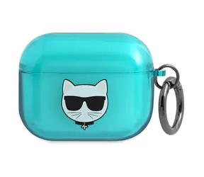 Karl Lagerfeld Choupette modrá / Pouzdro / pro Apple AirPods Pro