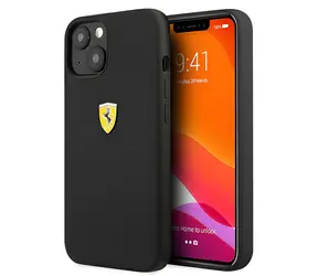 Ferrari Silicone Hardcase pro Apple iPhone 13 mini černá / Kryt / Silikonové