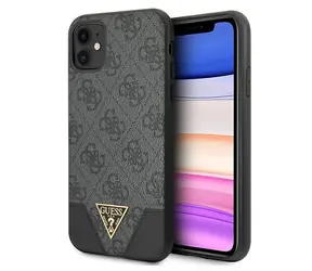 Guess 4G Triangle šedá / Pouzdro / pro iPhone 11 a XR / 6,1"