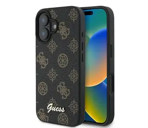 Guess zadní kryt Peony Script černá / Zadní kryt / iPhone 16 Plus / MagSafe