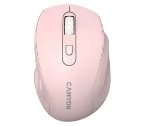 Canyon OnClick 20 růžová / Optická bezdrátová myš / 2,4 GHz / 6 tlačítek / 1600 DPI / tichá